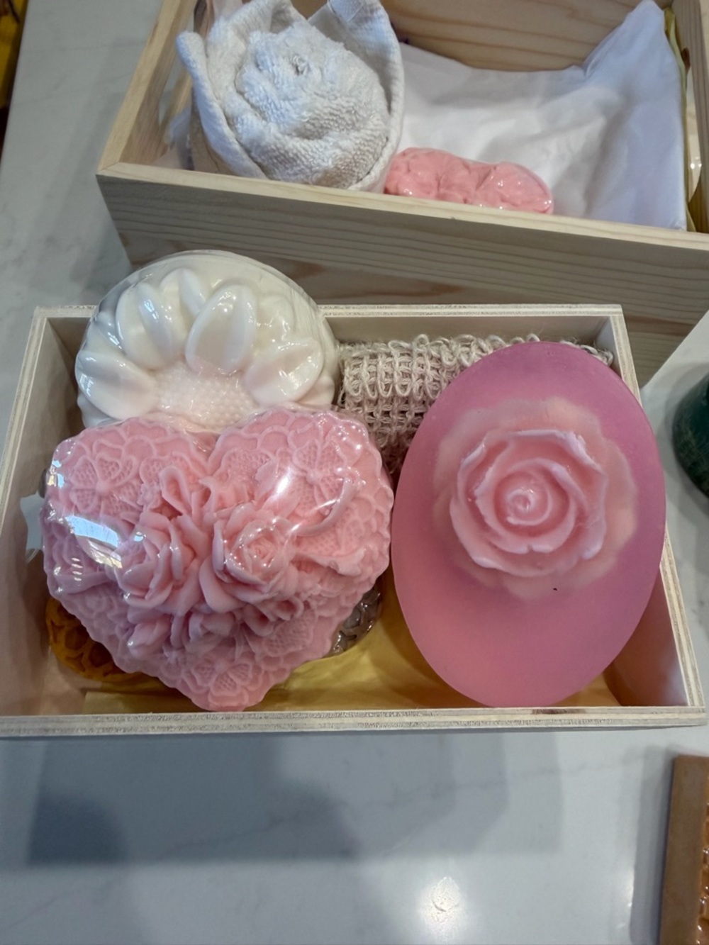 Handmade Pink Floral Soap Gift Set